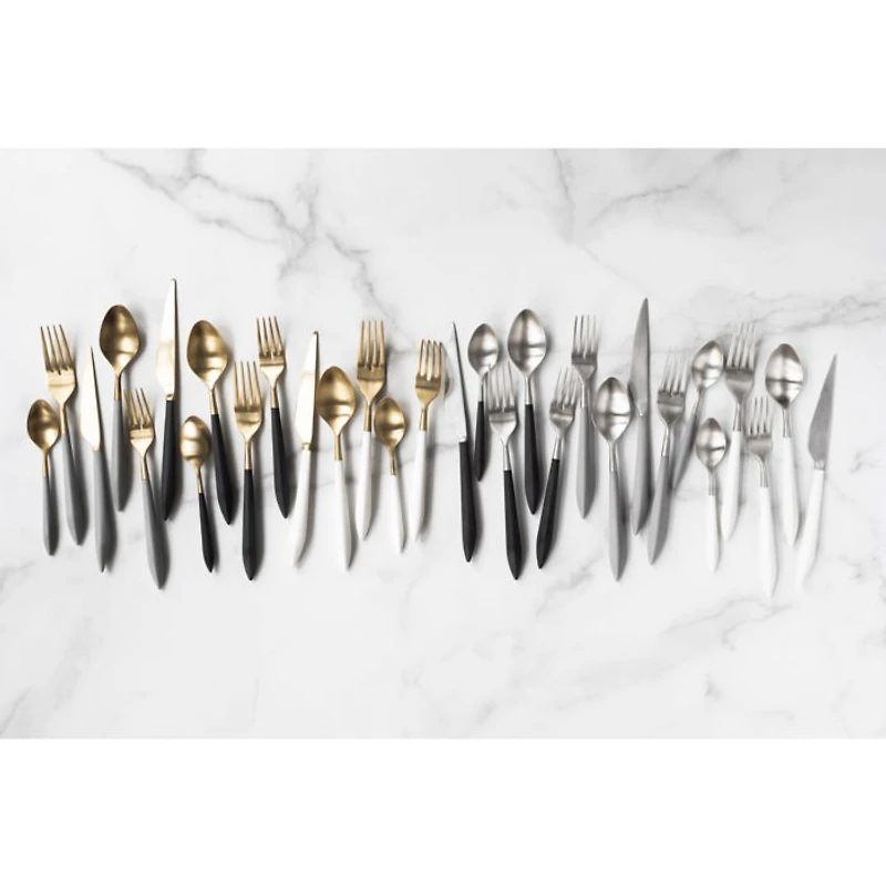 Ares Argento & Black Five Piece Place Setting