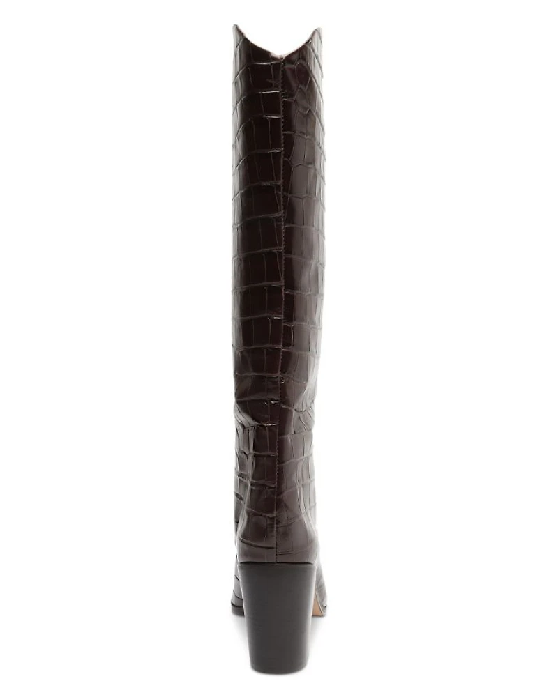 Women's Maryana Embossed Block Heel Tall Boots