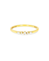 Suzanne Kalan 18K Yellow Gold Fireworks Diamond Baguette & Round-Cut Narrow Band