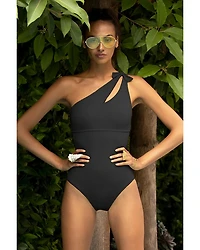 Asymmetric Cutout One Piece Swimsuit
