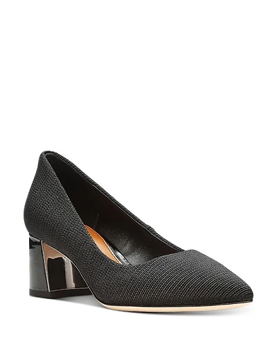 Women's Pointed Toe Block Heel Pumps