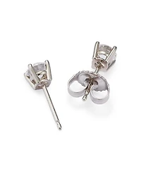 Colorless Certified Round Diamond Stud Earring 18K White Gold, 0.30-2.0 tcw