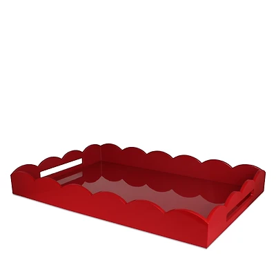 Addison Ross Large Lacquer Scalloped Ottoman Tray