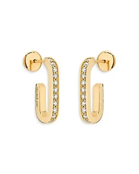 18K Yellow Gold Maillon Diamond Drop Earrings