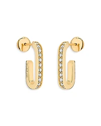 Dinh Van 18K Yellow Gold Maillon Diamond Drop Earrings