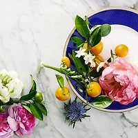 Hibiscus Oval Serving Bowl