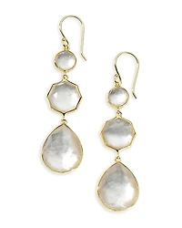 Ippolita 18K Yellow Gold Rock Candy Mother of Pearl Doublet Triple Drop Earrings