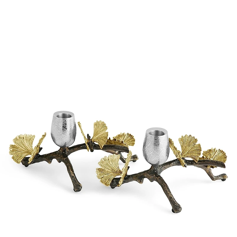 Michael Aram Butterfly Ginkgo Candleholder, Set of 2