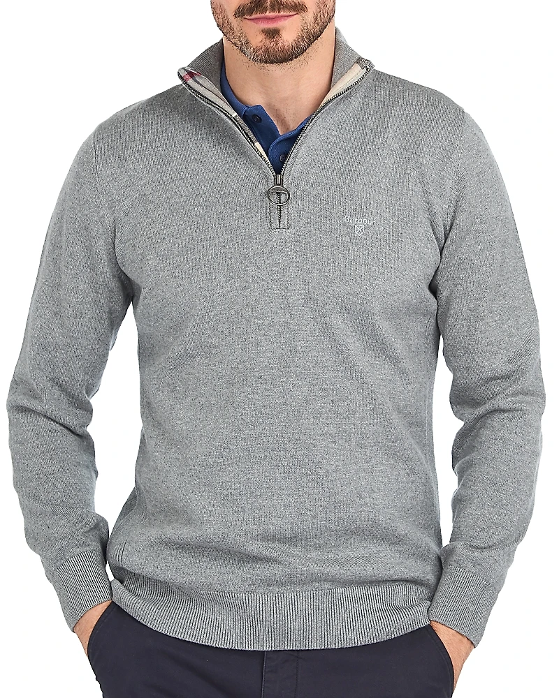 Barbour Cotton Half Zip Knitted Jumper