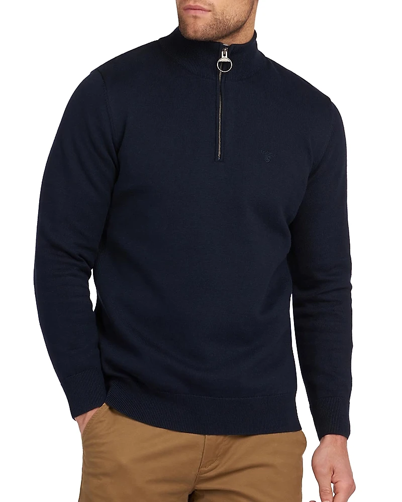 Barbour Cotton Half Zip Knitted Jumper