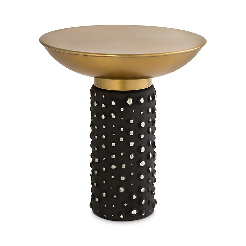 Tov Furniture Blaze Glass/Brass Side Table