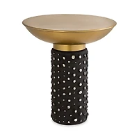 Tov Furniture Blaze Glass/Brass Side Table