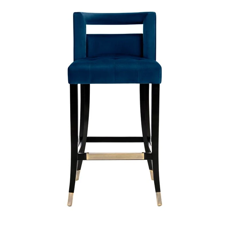 Hart Velvet Counter Stool in Navy