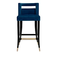 Hart Velvet Counter Stool in Navy