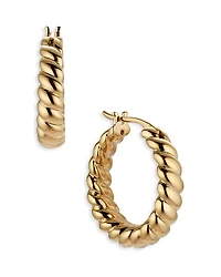 Golden Hour Twist Hoop Earrings