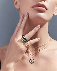 Bar Station Necklace in 14K Yellow Gold, 16" - Exclusive