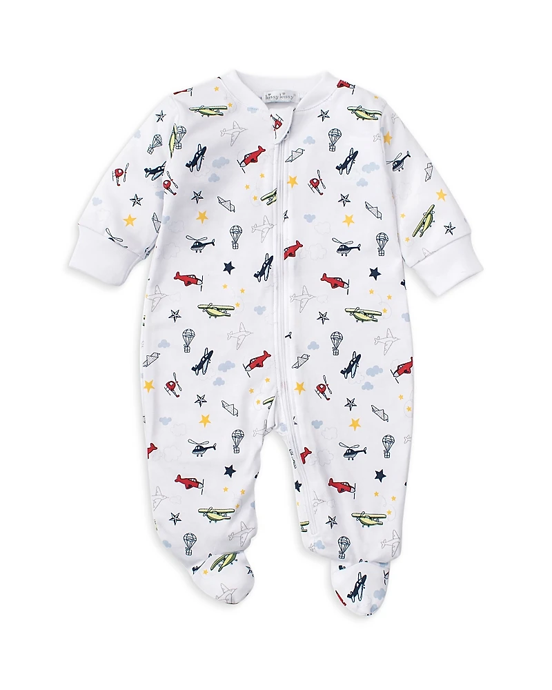 Kissy Boys' Cotton Aviators Print Footie - Baby