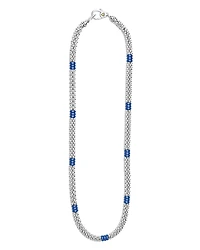 Lagos Sterling Silver Ultramarine Ceramic Rondelle & Bead Collar Necklace
