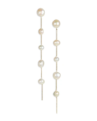 Cult Gaia Atum Cultured Freshwater Pearl Linear Drop Earrings
