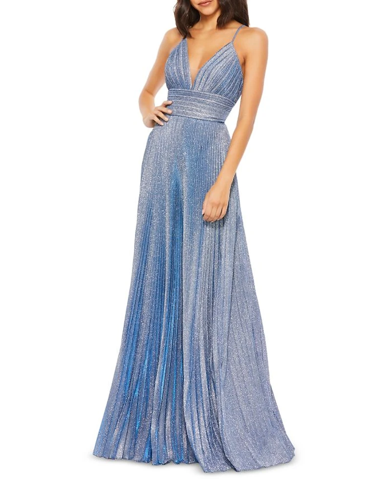 Metallic Empire Gown