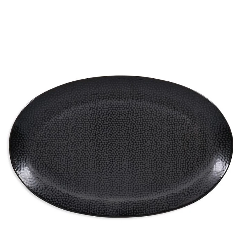 Serene Oval Serving Platter, Black