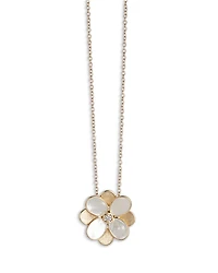 Marco Bicego 18K Yellow Gold Petali Mother of Pearl & Diamond Flower Pendant Necklace, 16.5