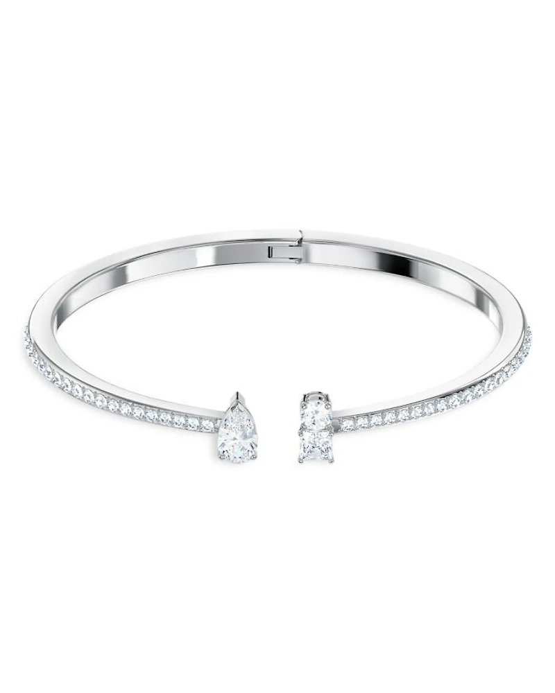 Mesmera Mixed Crystal Cuff Bracelet in Silver Tone
