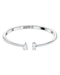 Mesmera Mixed Crystal Cuff Bracelet in Silver Tone