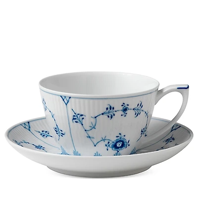 Royal Copenhagen Blue Fluted Plain Tea Cup & Saucer