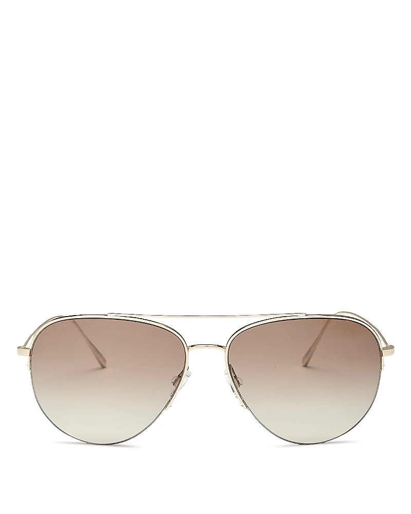 Oliver Peoples Brow Bar Aviator Sunglasses, 60mm