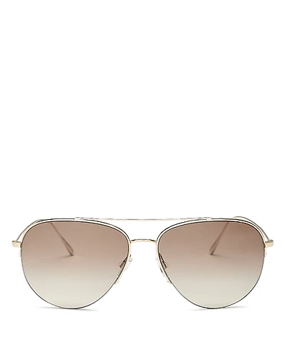 Oliver Peoples Brow Bar Aviator Sunglasses, 60mm