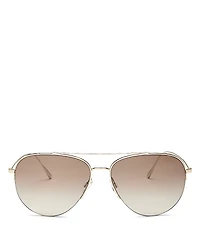 Oliver Peoples Brow Bar Aviator Sunglasses, 60mm