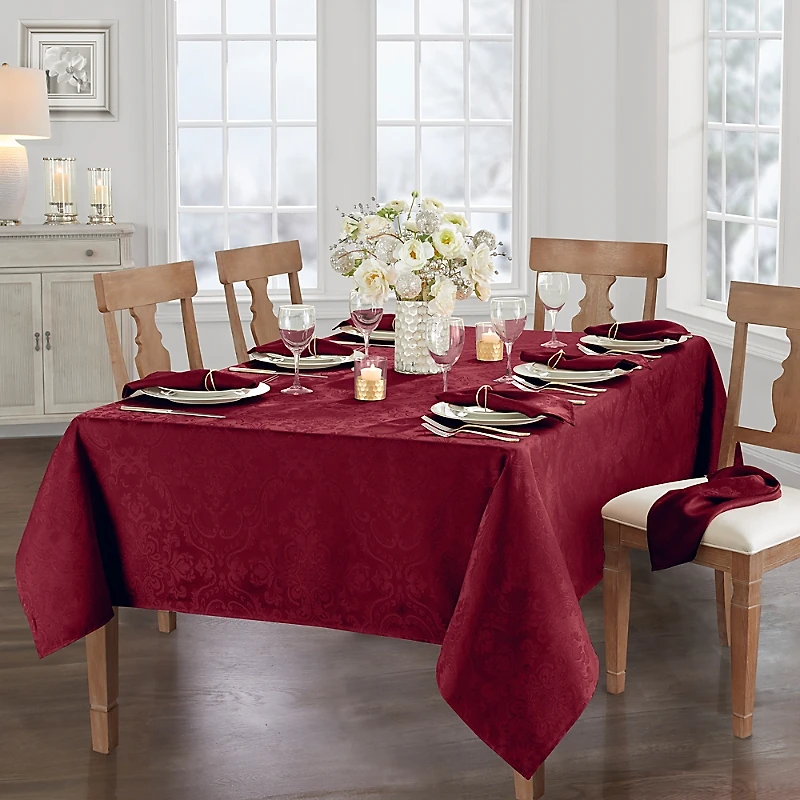 Elrene Caiden Elegance Damask Oblong Tablecloth