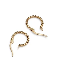 Beaded Hoop Earrings in 14K Yellow Gold - Exclusive