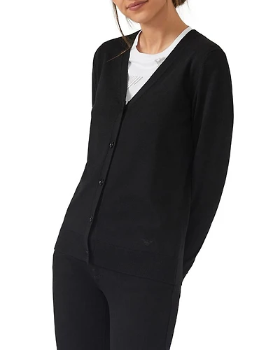 Merino Wool V Neck Cardigan