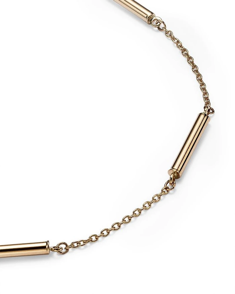 Bar Station Bracelet in 14K Yellow Gold - Exclusive