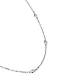 Diamond Station Necklace in 14K Gold