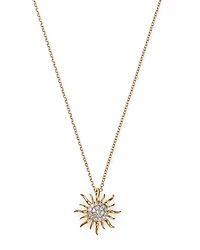 Diamond Sun Pendant Necklace