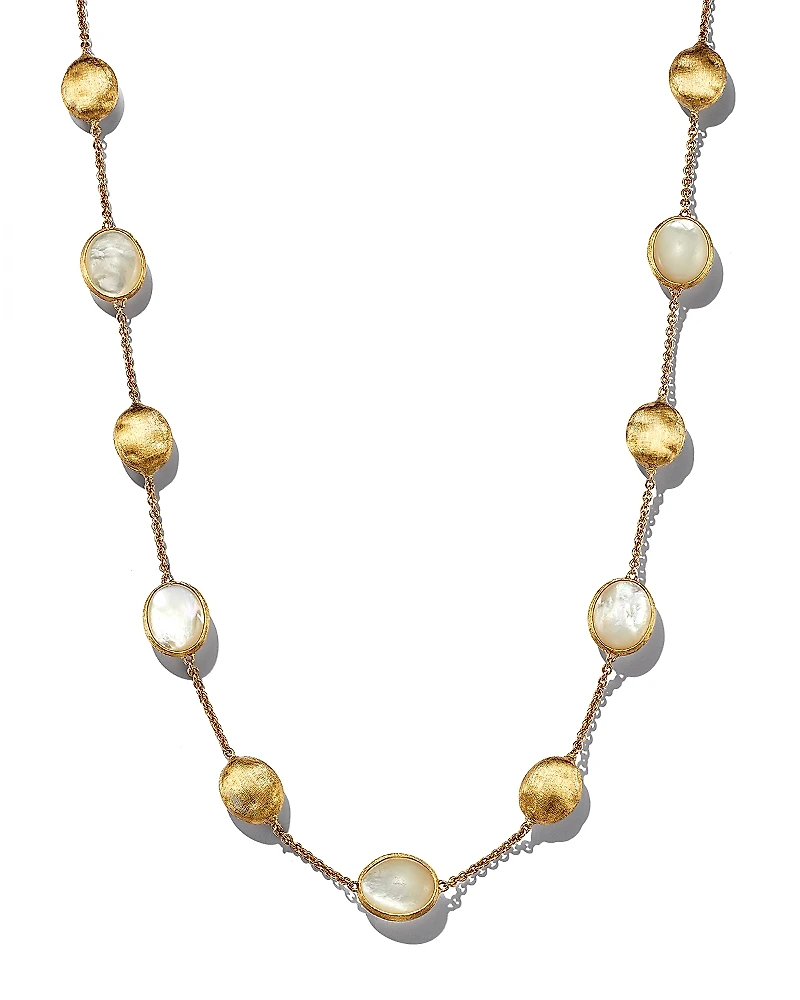 Marco Bicego 18K Yellow Gold Siviglia Mother Of Pearl Beaded Station Necklace, 16.5 - 150th Anniversary Exclusive