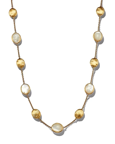 Marco Bicego 18K Yellow Gold Siviglia Mother Of Pearl Beaded Station Necklace, 16.5 - 150th Anniversary Exclusive
