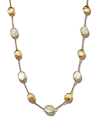 Marco Bicego 18K Yellow Gold Siviglia Mother Of Pearl Beaded Station Necklace, 16.5 - 150th Anniversary Exclusive