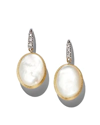 Marco Bicego 18K Two Tone Gold Siviglia Diamond & Mother Of Pearl Drop Earrings - 150th Anniversary Exclusive
