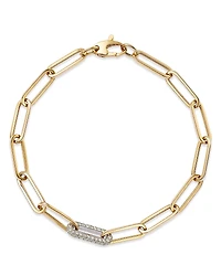 Bloomingdale's Fine Collection Diamond Paperclip Bracelet