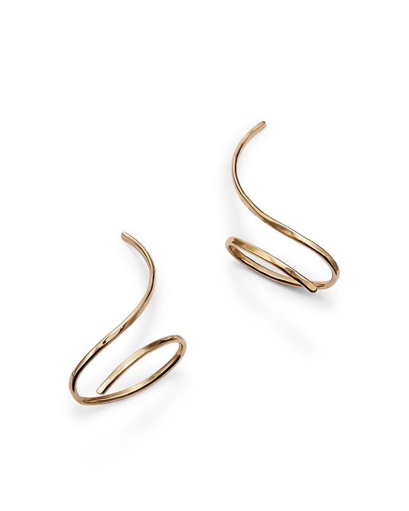 Wire Climber Earrings in 14K Yellow Gold - Exclusive