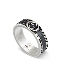 Silver Interlocked G 6mm Band Ring