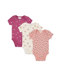 Bloomie's Baby Girls' Printed Cotton Bodysuit, 3 Pack 