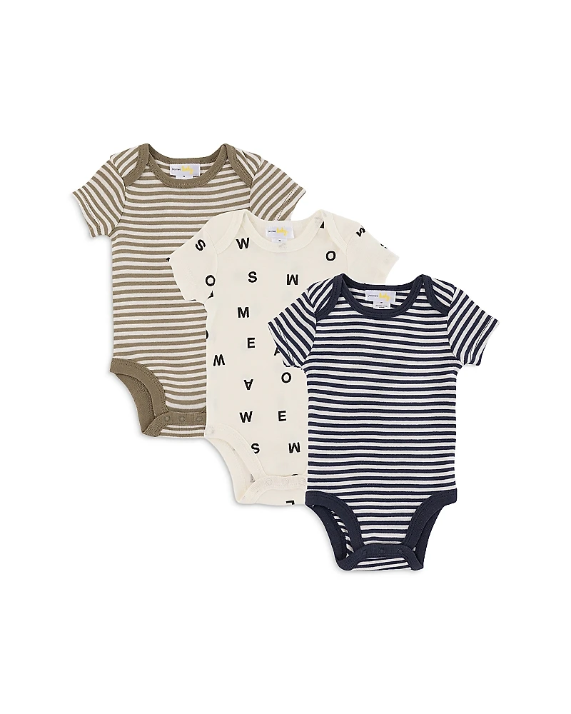 Bloomie's Baby Boys' Cotton Bodysuit, 3 Pack
