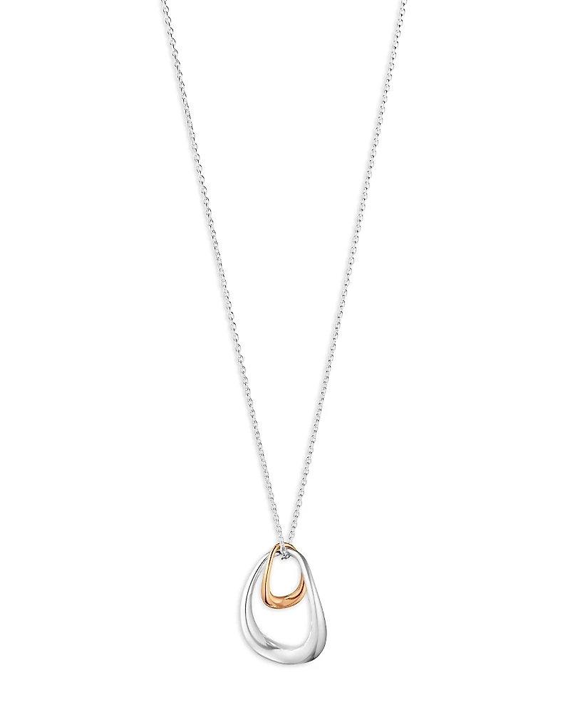 Georg Jensen 18K Rose Gold & Sterling Silver Offspring Looped Pendant Necklace, 17.72