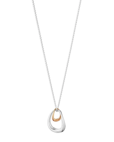 Georg Jensen 18K Rose Gold & Sterling Silver Offspring Looped Pendant Necklace, 17.72