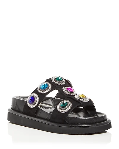 Kurt Geiger London Women's Orson Embellished Platform Slide Sandals